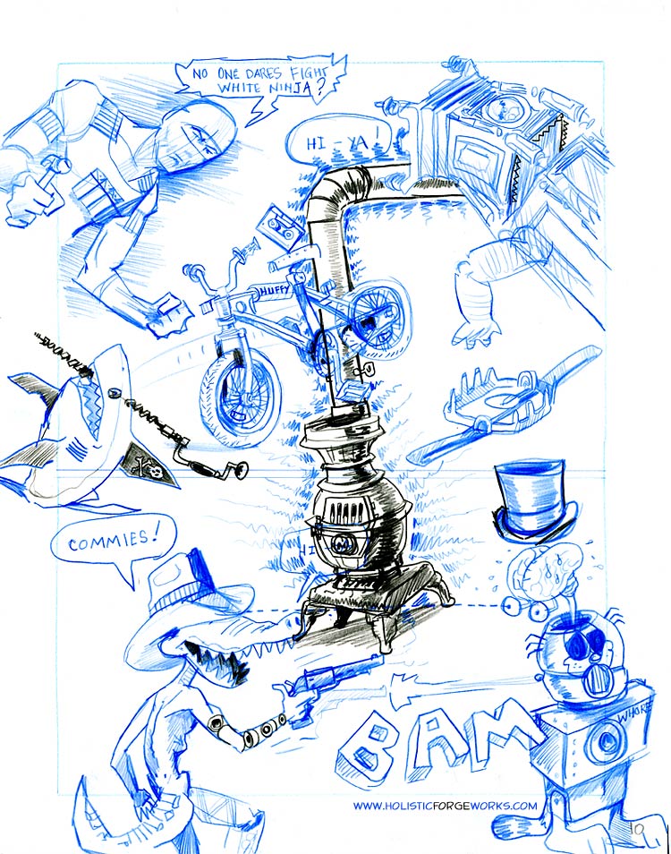 

Too tired to draw anymore... non sequitur

, The Original SpaceDog® Comic Book No. 1